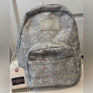 NWT JanSport Half Pint Marble Gray Backpack